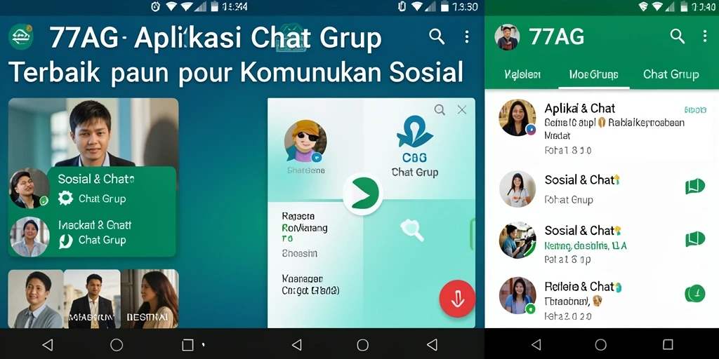 Antarmuka modern 77AG untuk Chat Grup yang interaktif.