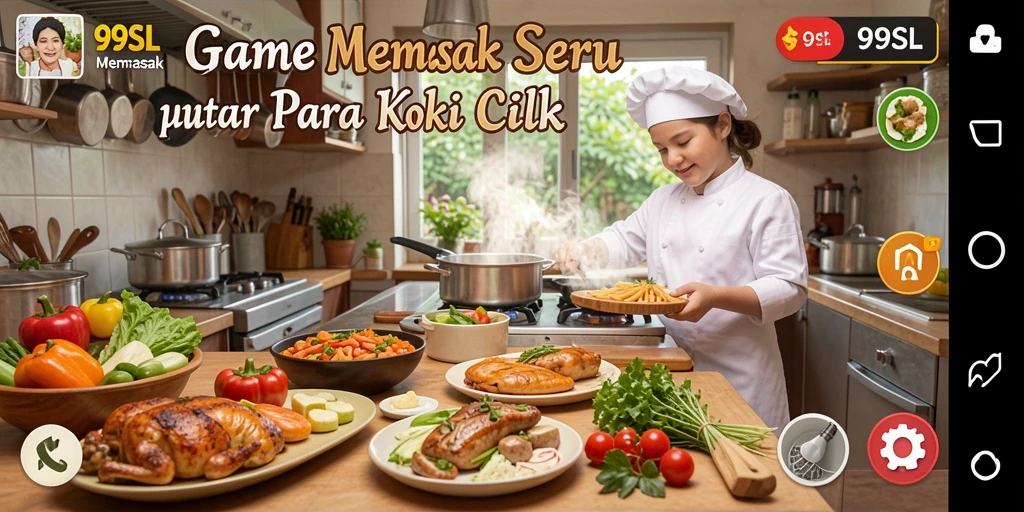 Antarmuka 99SL yang menarik dengan berbagai pilihan memasak.