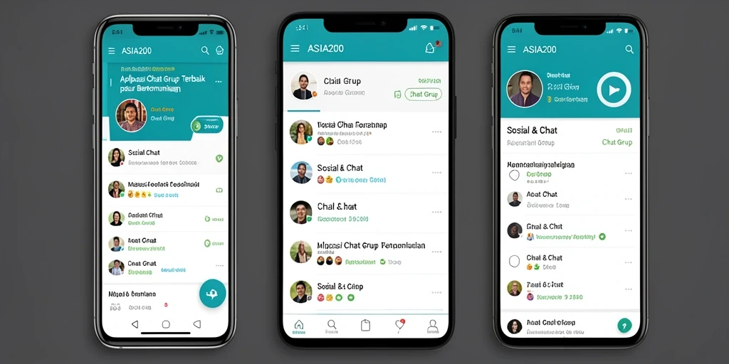 Tampilan antarmuka ASIA200 yang menarik dalam fungsi Chat Grup.