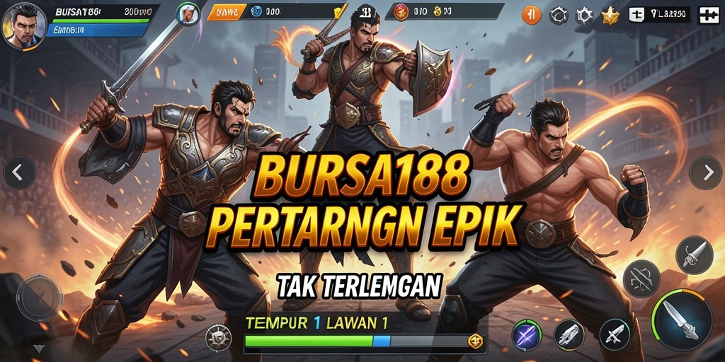 Screenshot BURSA188 menampilkan pertarungan 1 lawan 1 yang intens.