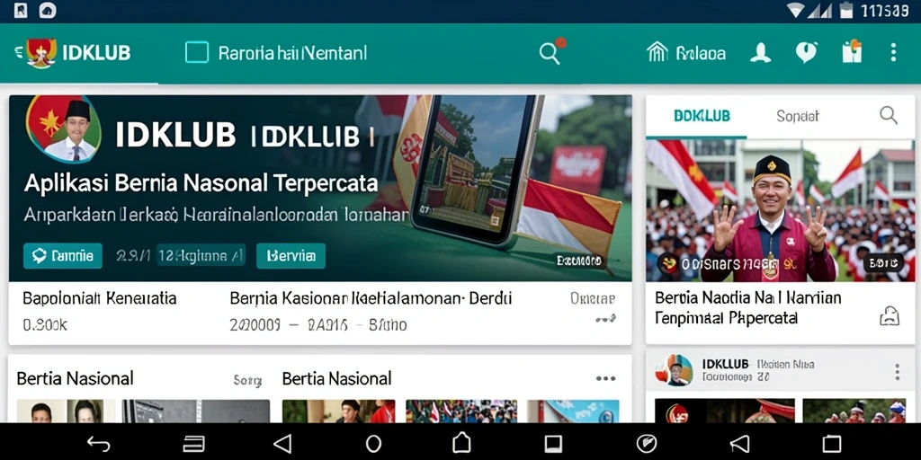 Tampilan antarmuka aplikasi IDKLUB yang informatif dan menarik.