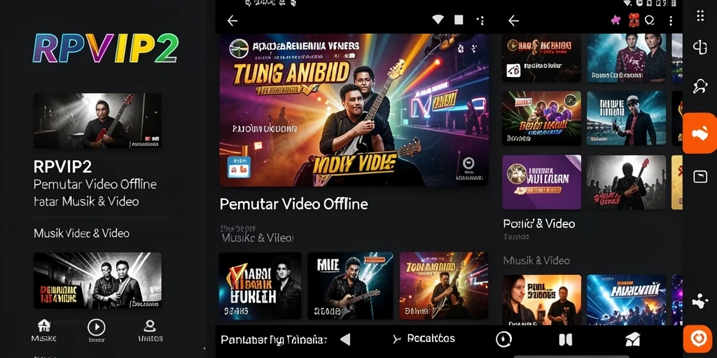 Tampilan antarmuka RPVIP2 yang intuitif dan fungsional untuk pemutar video offline.
