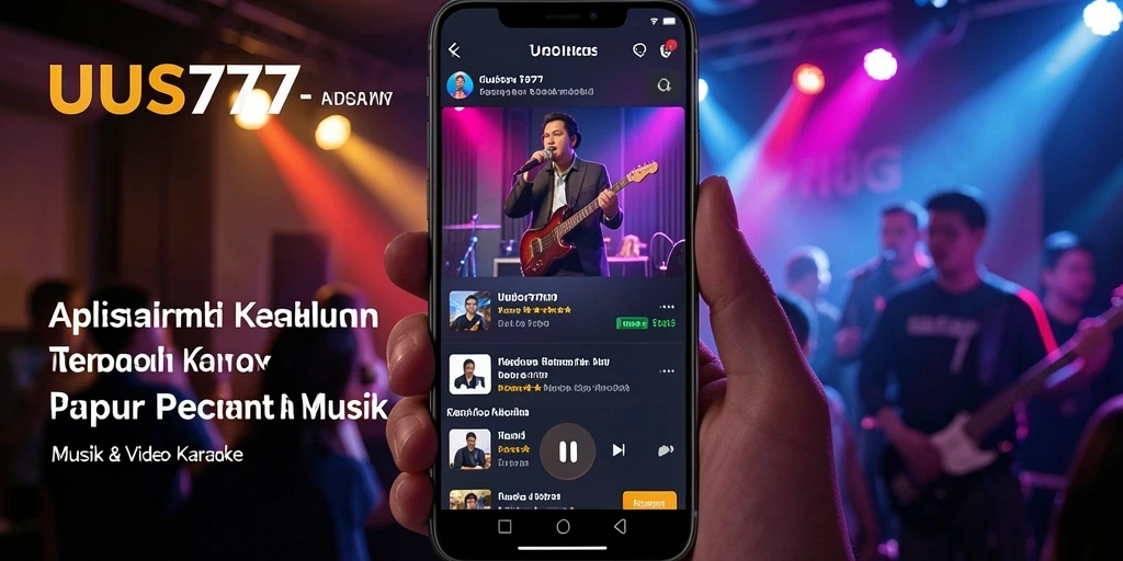 Antarmuka UUS777 yang sederhana dan mudah digunakan untuk karaoke.